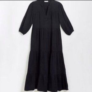 Lou & Grey Tiered Pocket Maxi Dress BLACK